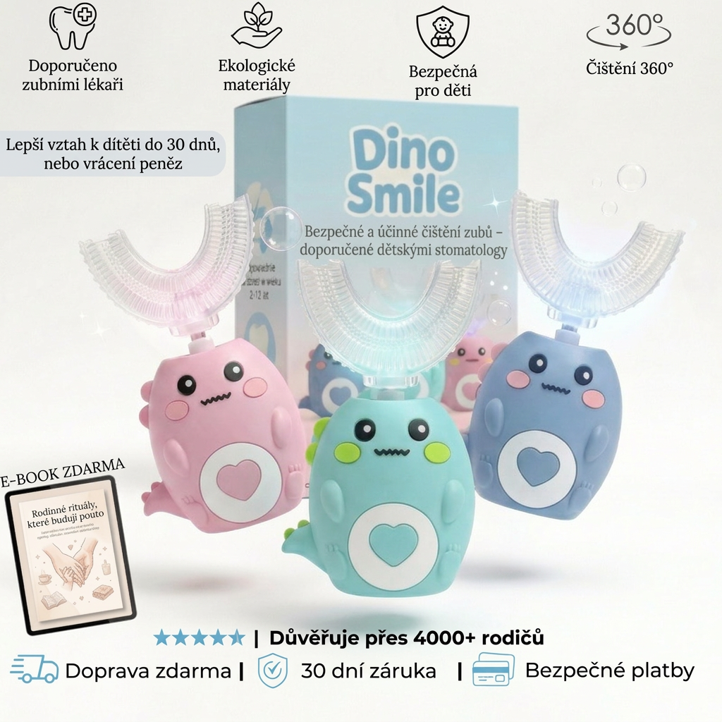 DinoSmile™ – sonický zubní kartáček doporučovaný zubními lékaři