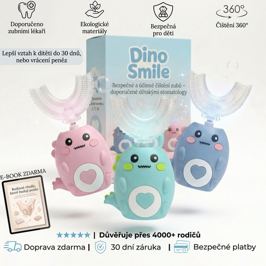 DinoSmile™ – sonický zubní kartáček doporučovaný zubními lékaři